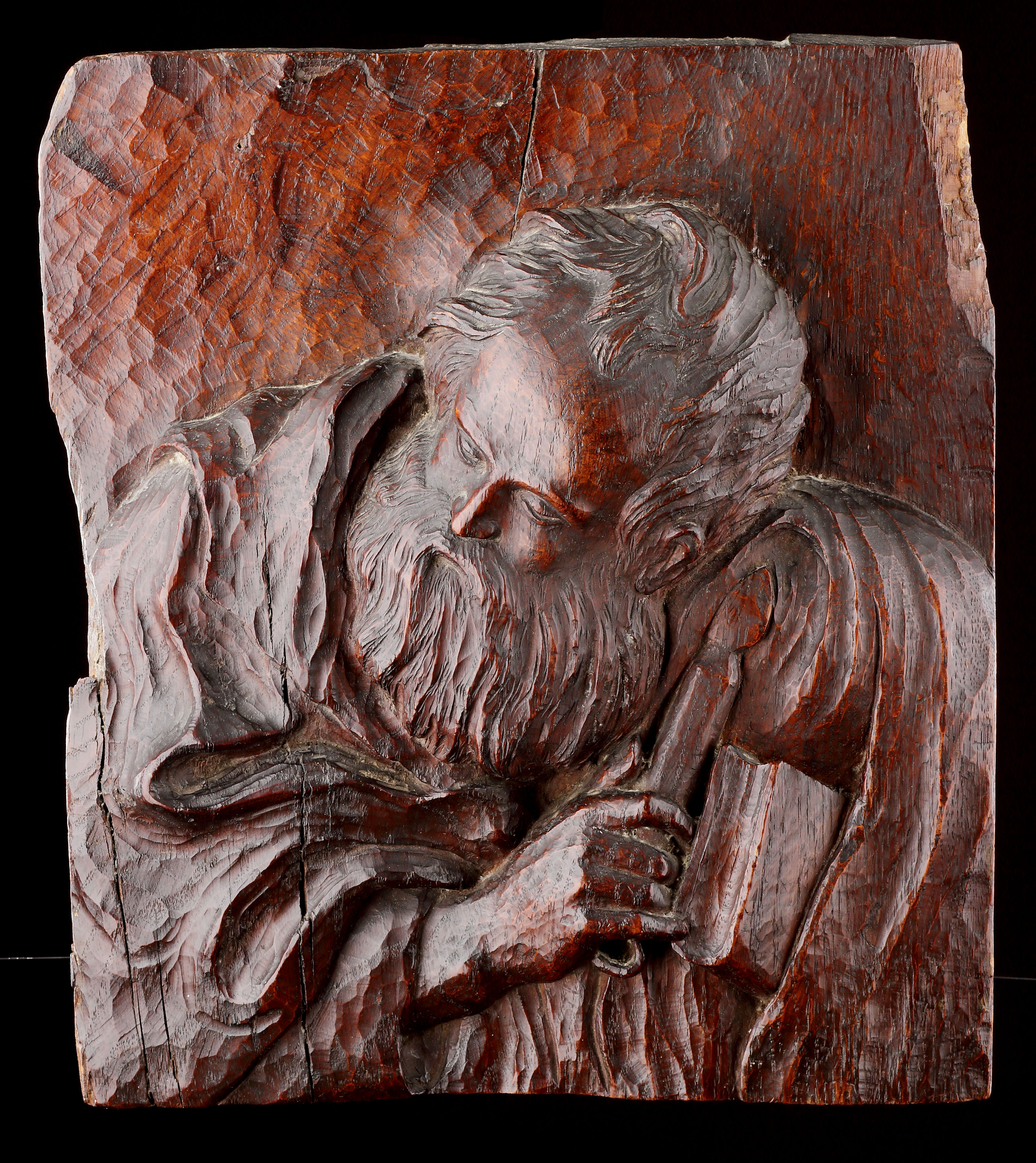 A Finely Carved High Relief of St John